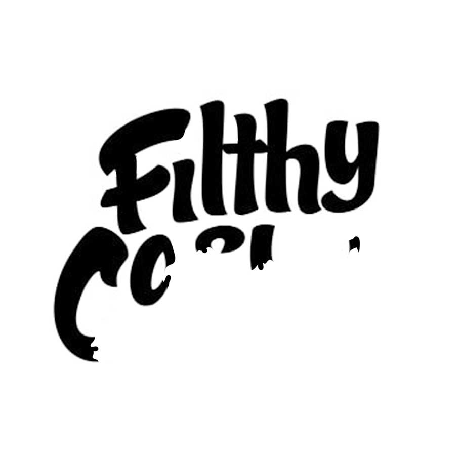 Mid reveal of Filthy Casual's wordmark